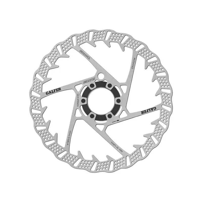 Balfes Bikes Galfer Shark Centerlock Disc Rotor 180x2.0mm in Silver | Free postage over £30, £10 off first order, price match & 0% finance.