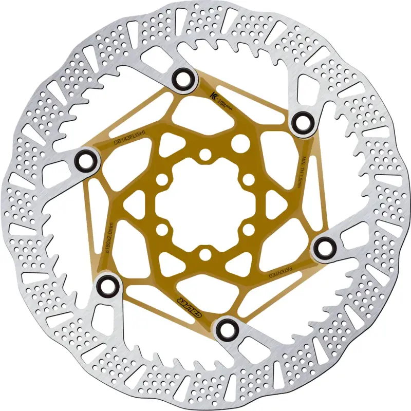 Balfes Bikes Galfer Shark EVO Disc Rotor 203mm 6B in Gold | Free postage over £30, £10 off first order, price match & 0% finance.