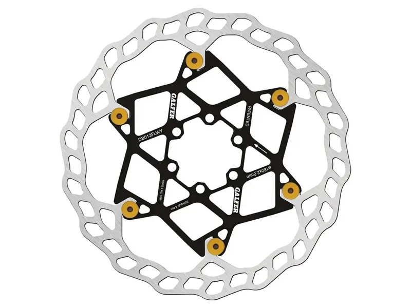 Galfer Wave Floating Disc Rotor 180x2.0mm 6 Bolt in Gold Pins
