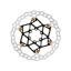 Galfer Wave Floating Disc Rotor 180x2.0mm 6 Bolt in Gold Pins