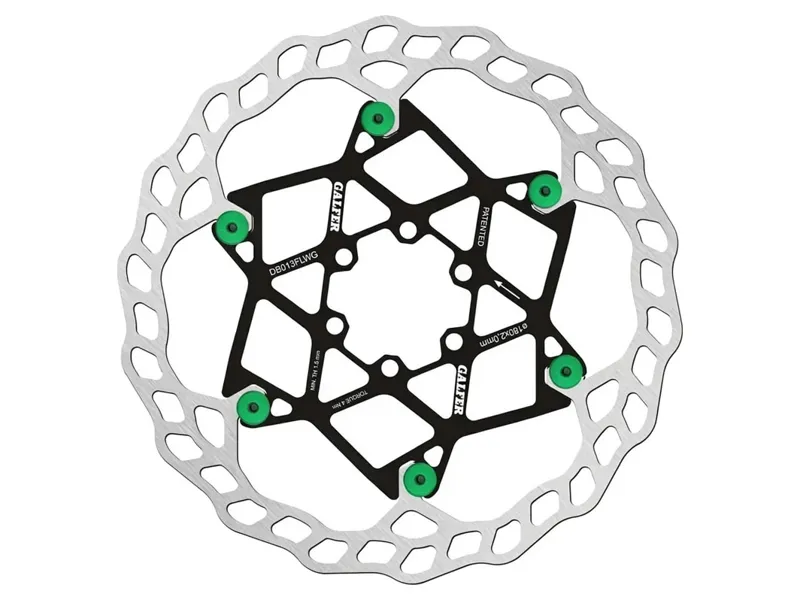 Galfer Wave Floating Disc Rotor 180x2.0mm 6 Bolt in Green Pins