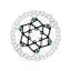 Galfer Wave Floating Disc Rotor 180x2.0mm 6 Bolt in Green Pins