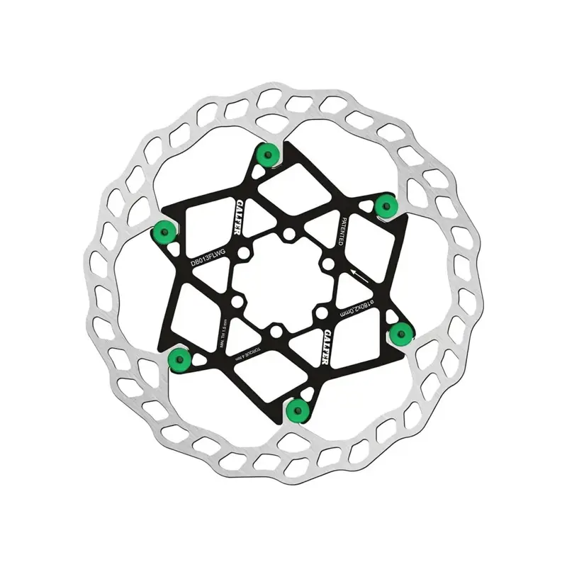 Balfes Bikes Galfer Wave Floating Disc Rotor 180x2.0mm 6 Bolt in Green Pins | Free postage over £30, £10 off first order, price match & 0% finance.