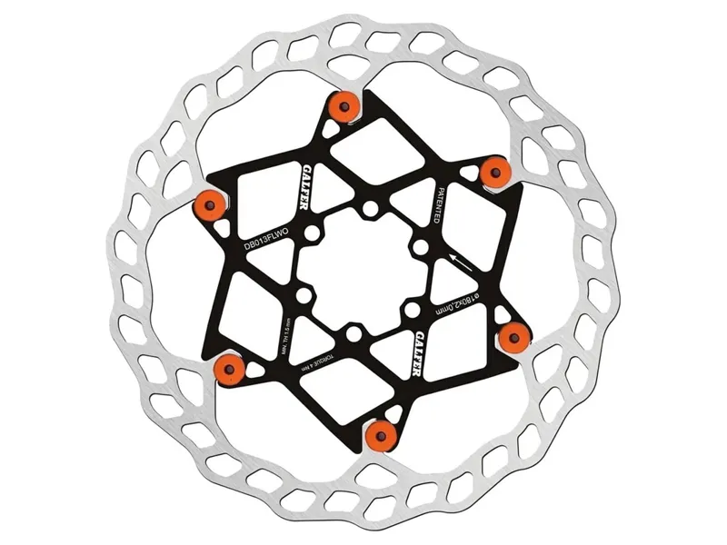 Galfer Wave Floating Disc Rotor 180x2.0mm 6 Bolt in Orange Pins