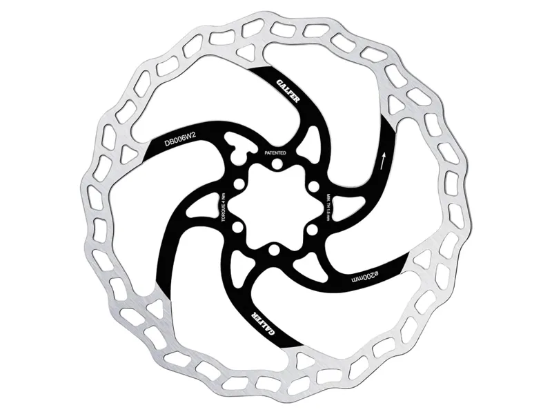 Galfer Wave 6-Bolt MTB Disc Brake Rotor 160 x 2.0mm In Silver