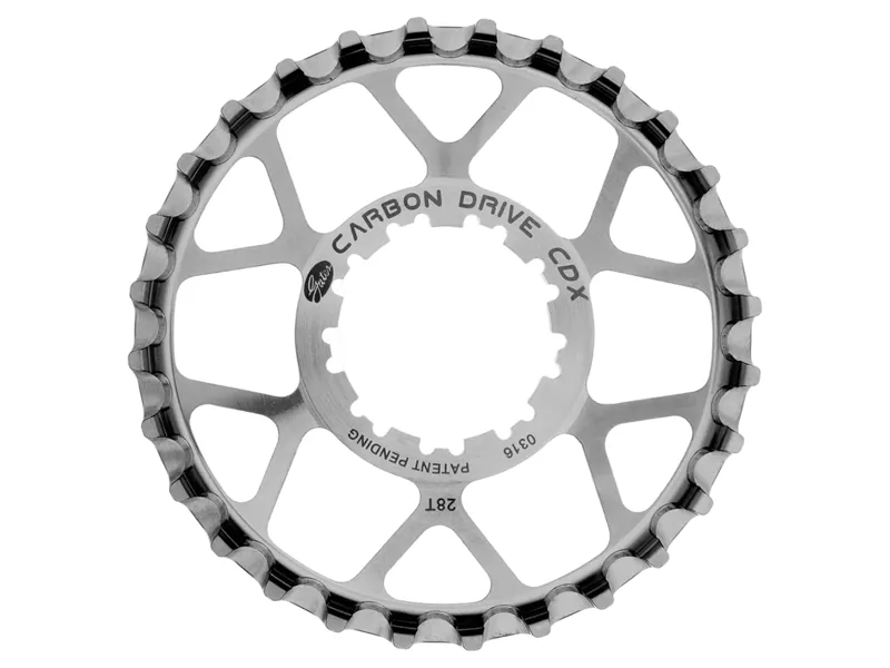 Gates CDX 9-Spline Sprocket 28T for Shimano Hub in Silver