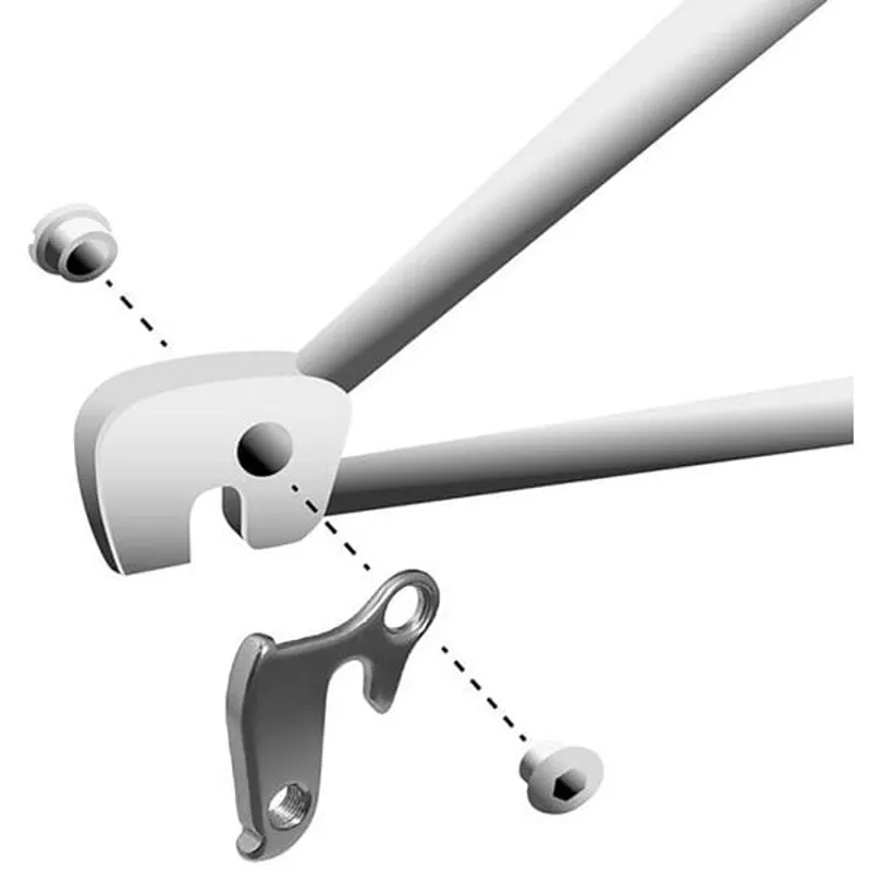 M Part Gear Hanger Various Bike Brands in Silver-2