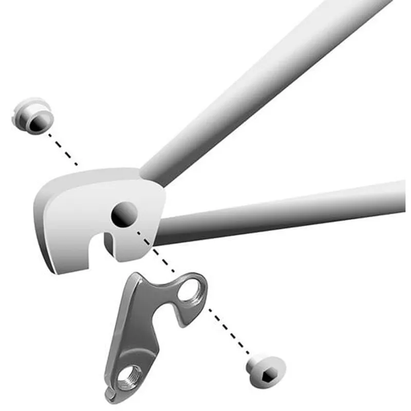 M Part Gear Hanger Various Bike Brands in Silver-2