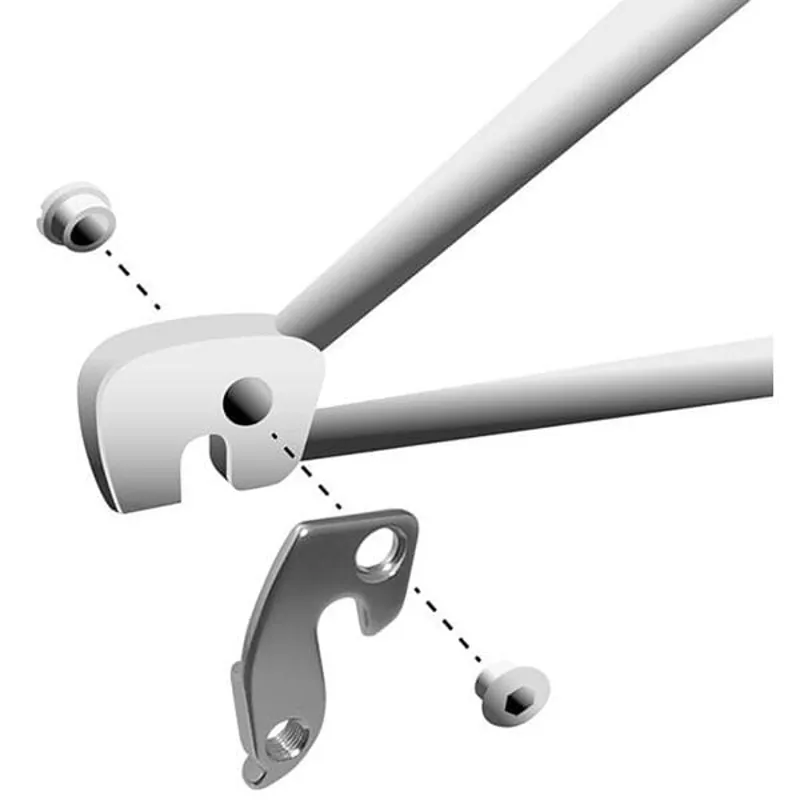 M Part Gear Hanger Various Bike Brands in Silver-2