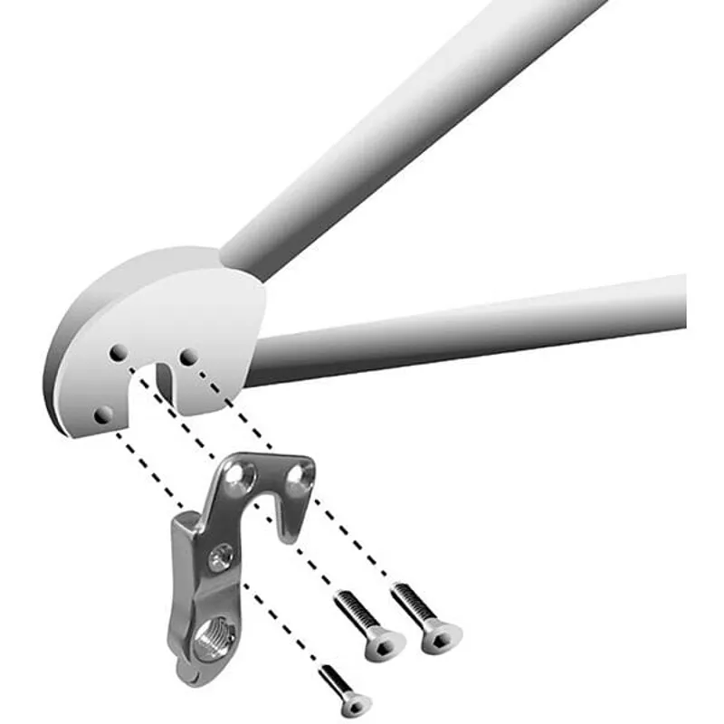 M Part Gear Hanger Various Bike Brands in Silver-2