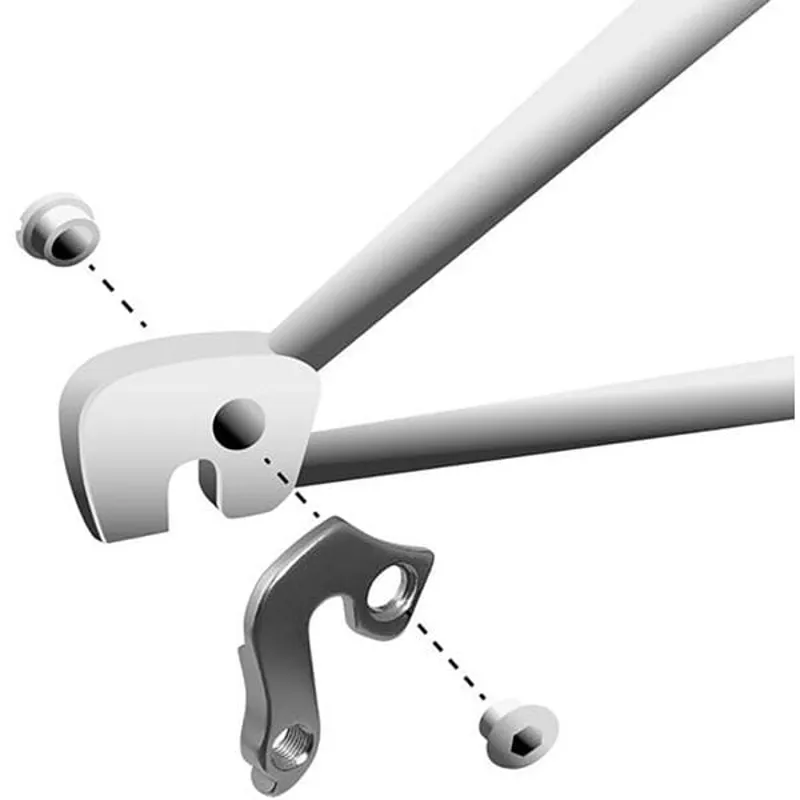 M Part Gear Hanger Various Bike Brands in Silver-2