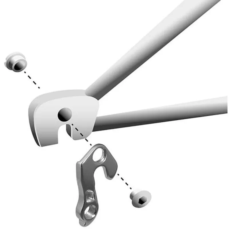 M Part Gear Hanger Various Bike Brands in Silver-2