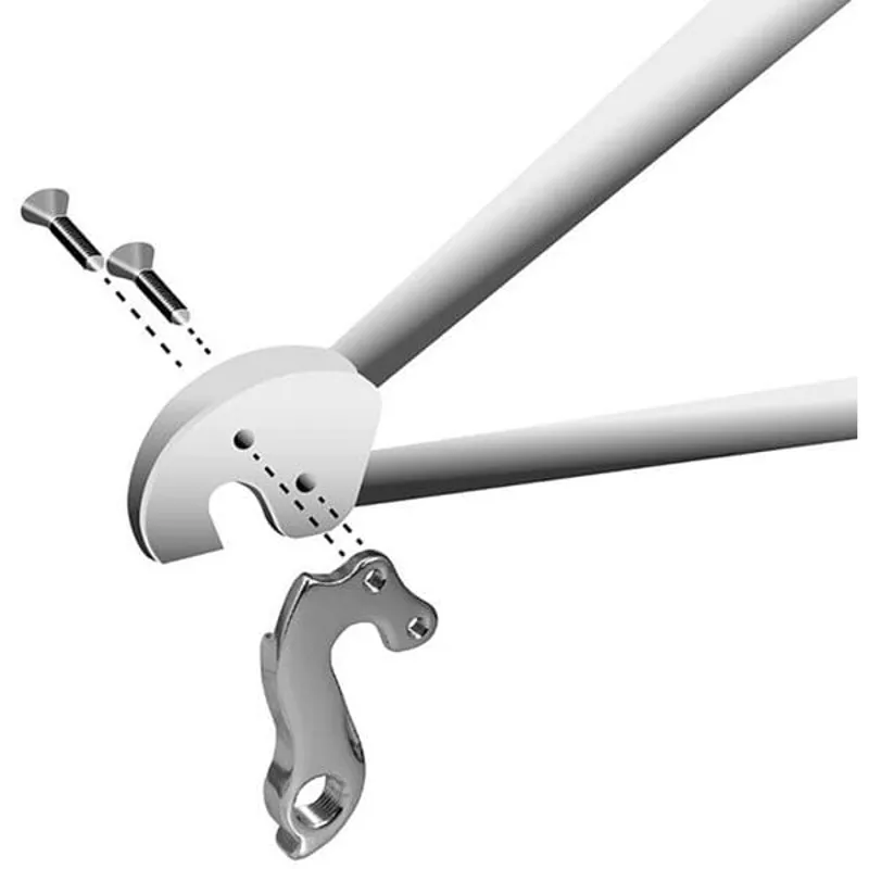 M Part Gear Hanger Various Bike Brands in Silver-2