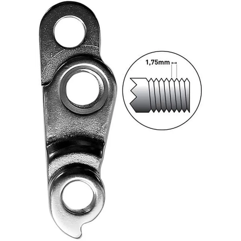 M Part Gear Hanger Direct Mount - M12 1.75 in Silver-1