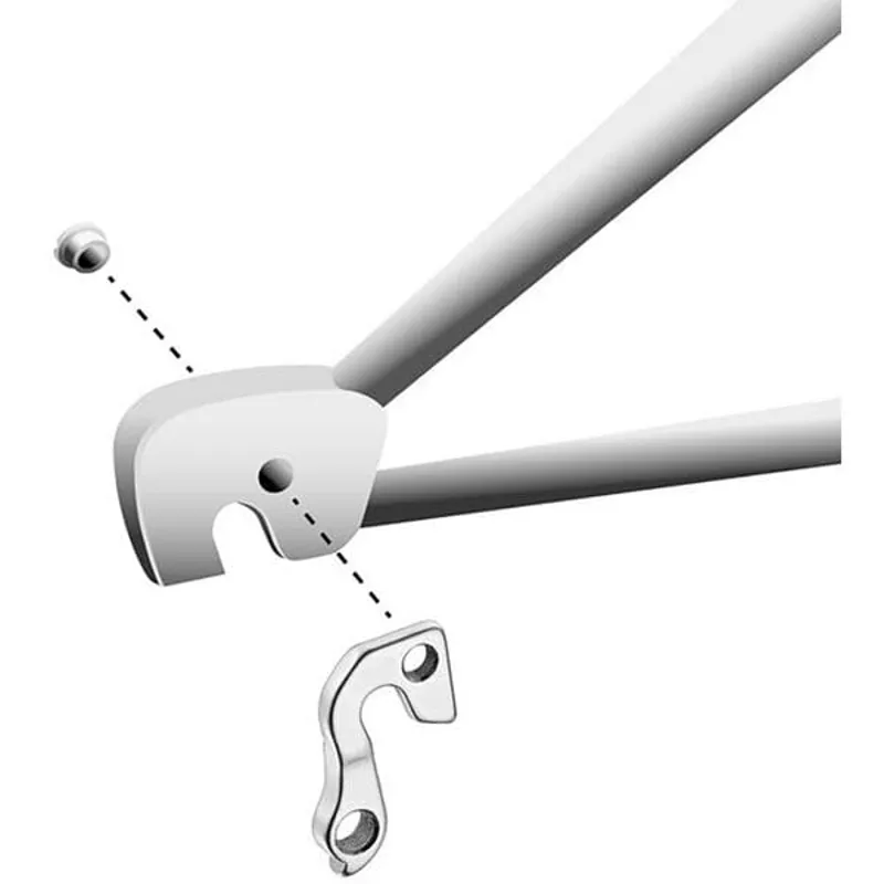 M Part Gear Hanger Various Bike Brands in Silver-2