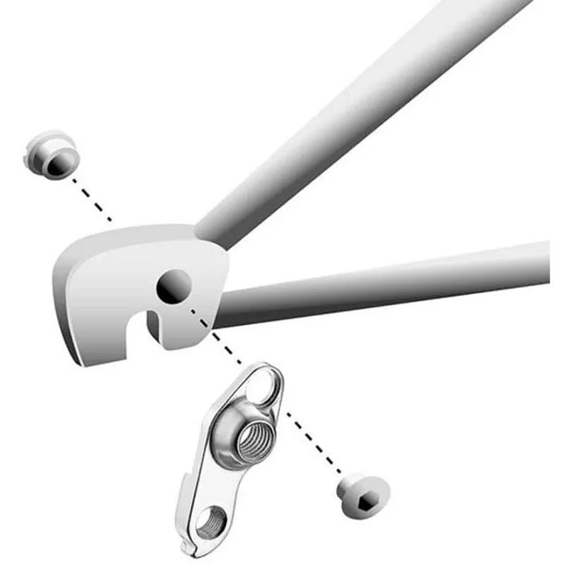 M Part Gear Hanger Various Bike Brands in Silver-2