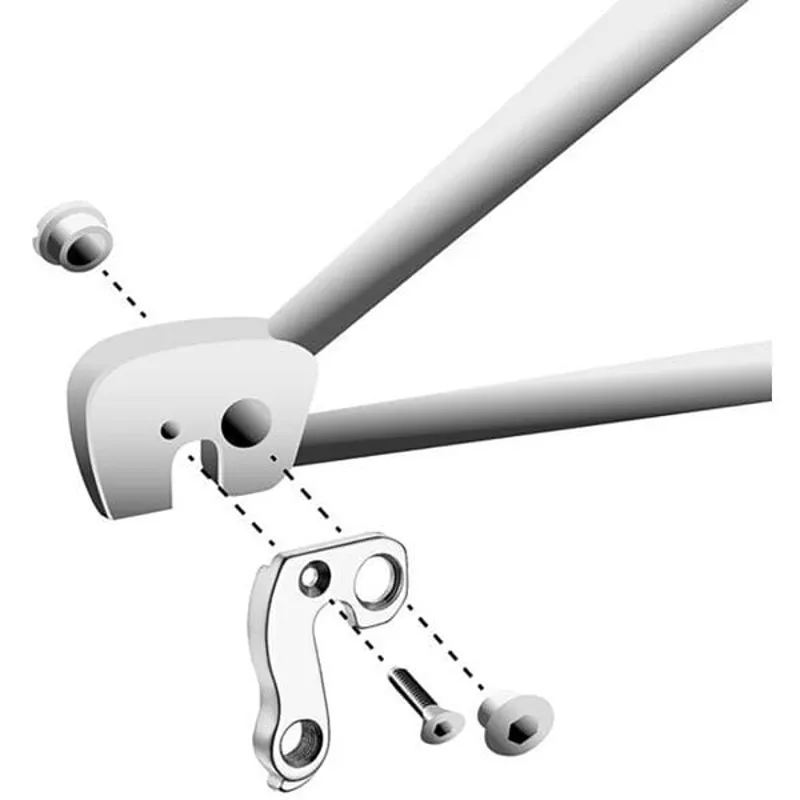 M Part Gear Hanger Various Bike Brands in Silver-2