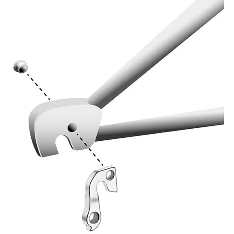 M Part Gear Hanger Various Bike Brands in Silver-2