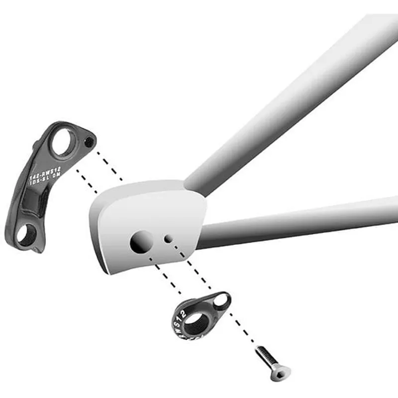 M Part Gear Hanger Scott - Hanger + Axle Cap in Black-2