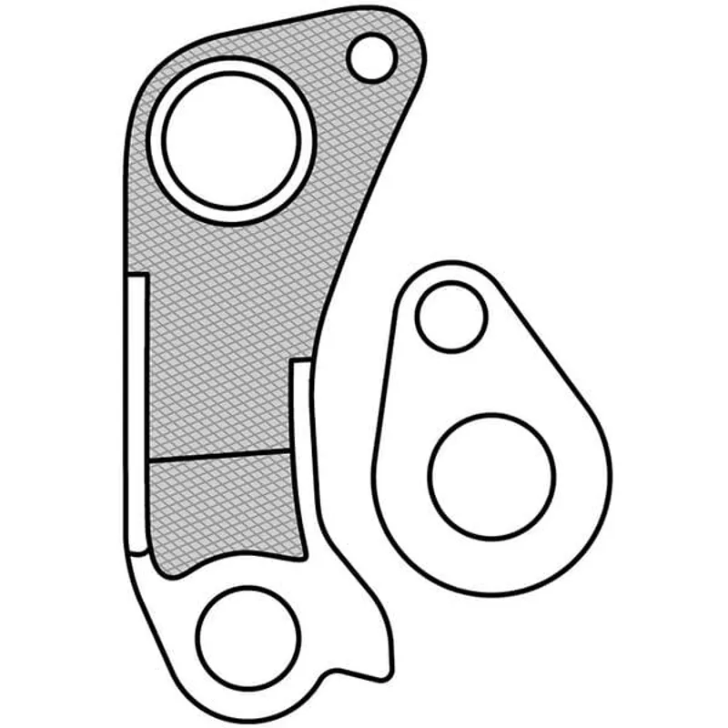 M Part Gear Hanger Scott - Hanger + Axle Cap in Black-3