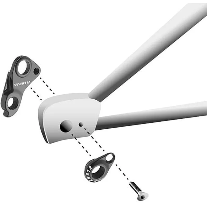 M Part Gear Hanger Scott - Hanger + Axle Cap in Black-2