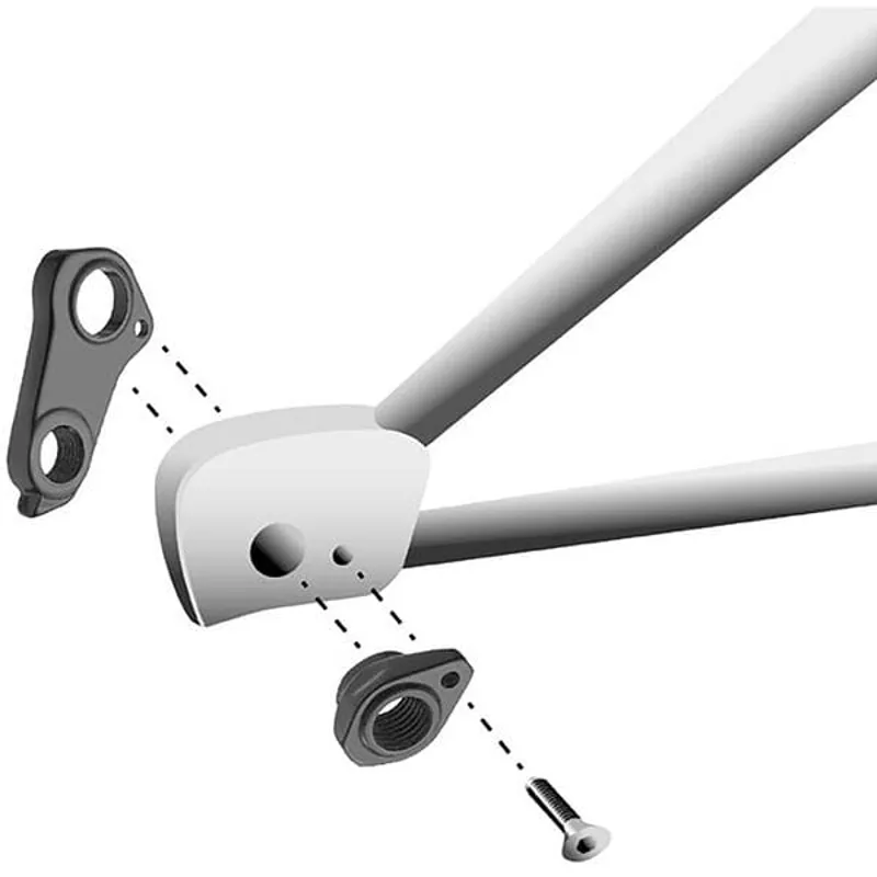 M Part Gear Hanger Giant - Hanger + Axle Cap in Black-2