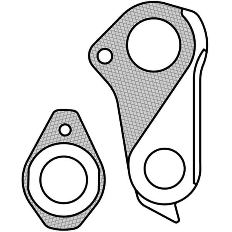 M Part Gear Hanger Giant - Hanger + Axle Cap in Black-3