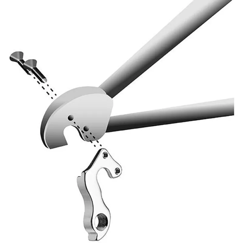 M Part Gear Hanger Focus - Raleigh - Wilier - etc. in Silver-2