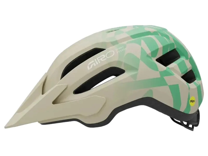 Giro Fixture MIPS II MTB Helmet in Matte Stone/Green Rush-1