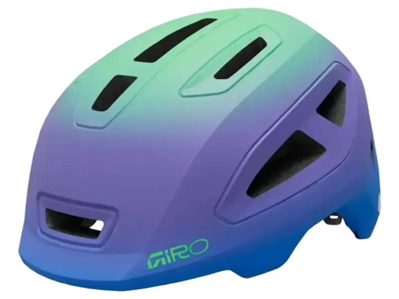 Giro Scamp Mips II Youth Helmet in Matte Blue Jewel/Vivid Green Fade