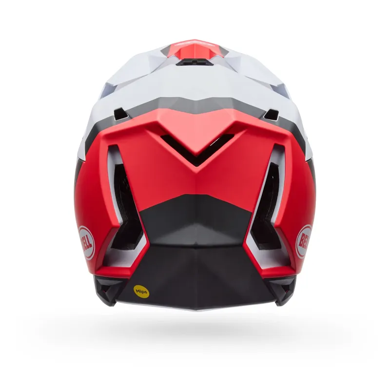 Bell Full-10 MIPS Level Set Full Face Helmet in White/Red-3