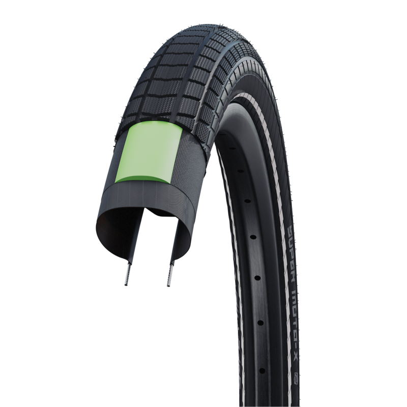 Schwalbe Super Moto-X GreenGuard 27.5x2.40 Tyre in Black/Reflex-1