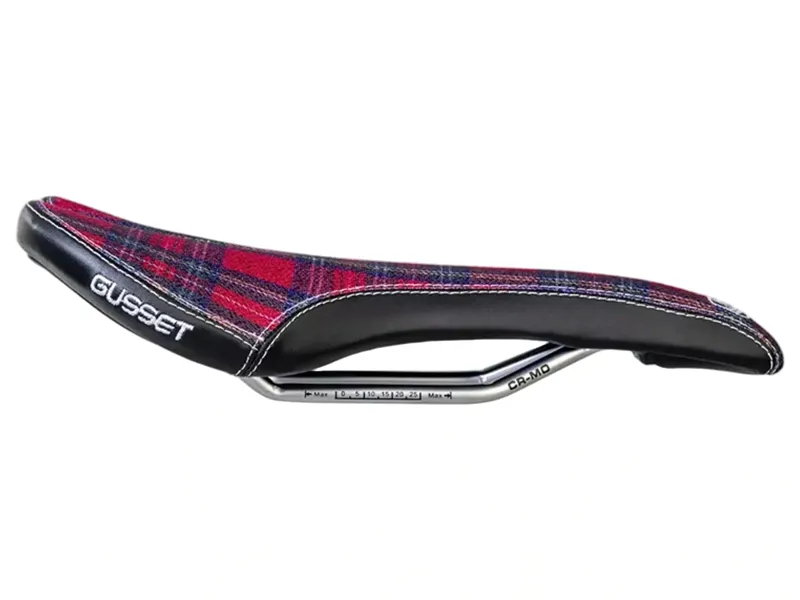 Gusset R-Series Race Road/XC MTB Dual Density Saddle 277x142 in Tartan-1