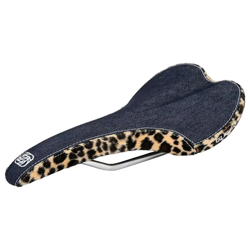 Balfes Bikes Gusset R-Series Race Road/XC MTB Saddle 277x142 in Denim/Leopard | Free postage over £30, £10 off first order, price match & 0% finance.