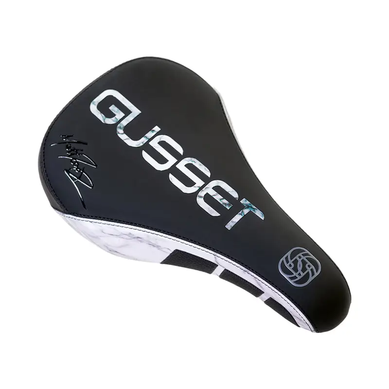 Balfes Bikes Gusset S2 DJ MJ Signature Saddle 234x132mm in Grey Marble | Free postage over £30, £10 off first order, price match & 0% finance.