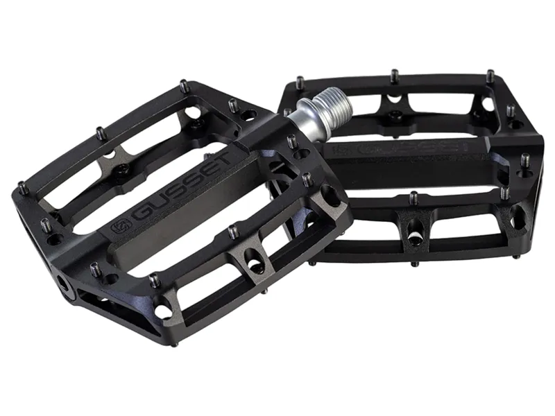 Gusset Slim Jim CNC Low Profile Platform Pedal 9/16 in Stealth Black-1
