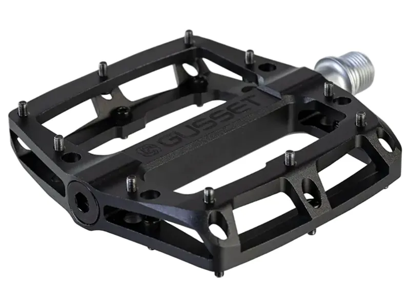 Gusset Slim Jim CNC Low Profile Platform Pedal 9/16 in Stealth Black-2