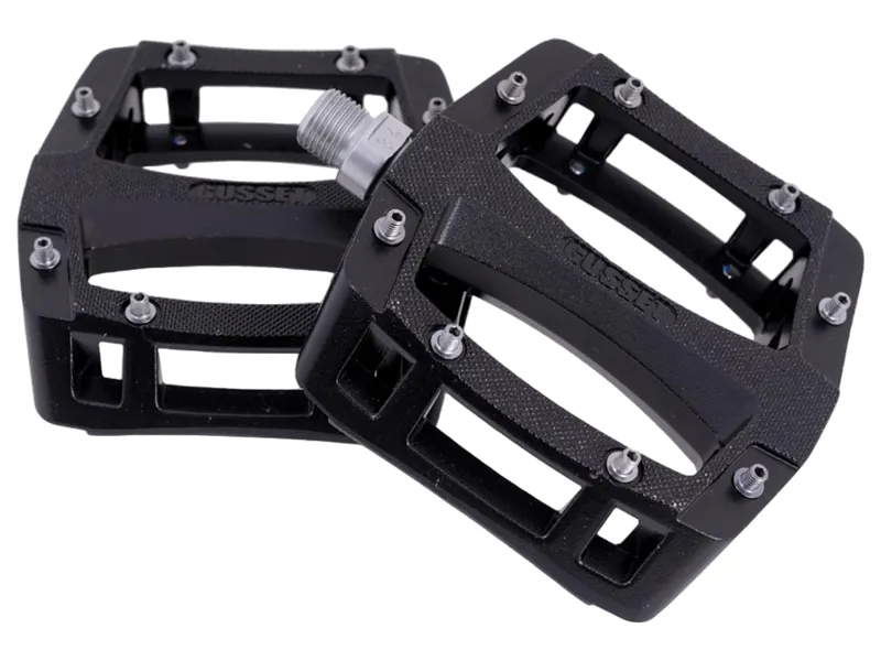 Gusset Slim Jim Low Profile Alloy Platform Pedals 9/16 in Black-1