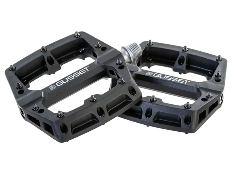 Gusset Slim Jim Nylon Low Profile Platform Pedals 9/16 in Black-1