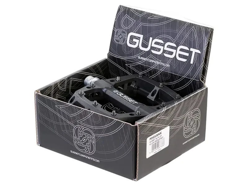 Gusset Slim Jim Nylon Low Profile Platform Pedals 9/16 in Black-2