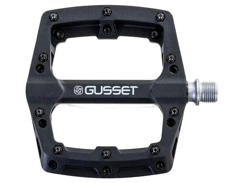 Gusset Slim Jim Nylon Low Profile Platform Pedals 9/16 in Black