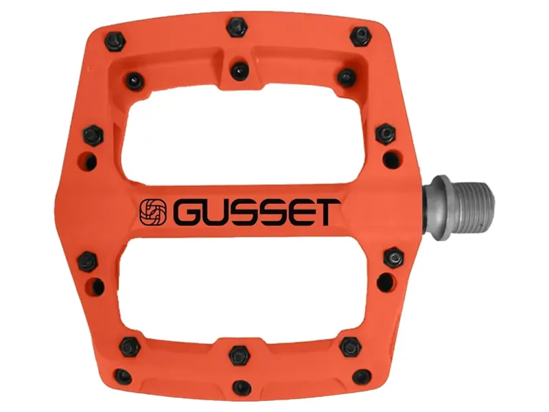 Balfes Bikes Gusset Slim Jim Nylon Low Profile Platform Pedals 9/16 in Orange | Free postage over £30, £10 off first order, price match & 0% finance.