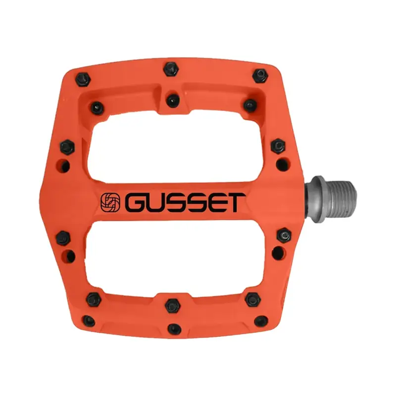 Balfes Bikes Gusset Slim Jim Nylon Low Profile Platform Pedals 9/16 in Orange | Free postage over £30, £10 off first order, price match & 0% finance.