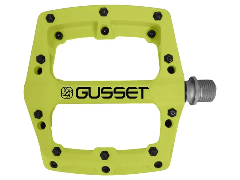 Balfes Bikes Gusset Slim Jim Thermoplastic Nylon Platform Pedals 9/16 in Lime | Free postage over £30, £10 off first order, price match & 0% finance.