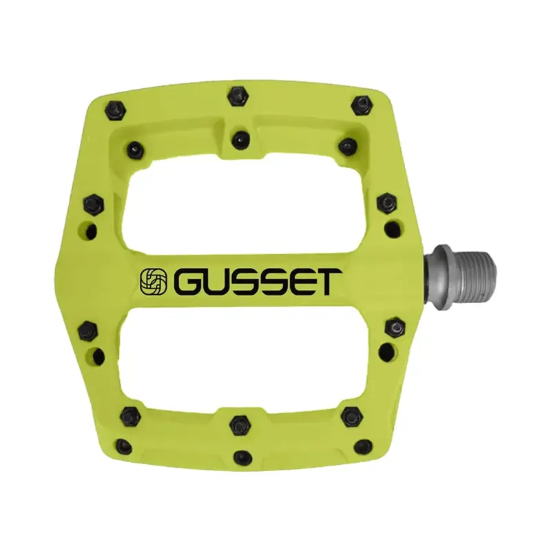 Balfes Bikes Gusset Slim Jim Thermoplastic Nylon Platform Pedals 9/16 in Lime | Free postage over £30, £10 off first order, price match & 0% finance.