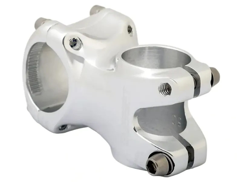 Gusset Staff Stem +/-5 Deg Alloy 31.8mm in Silver-3