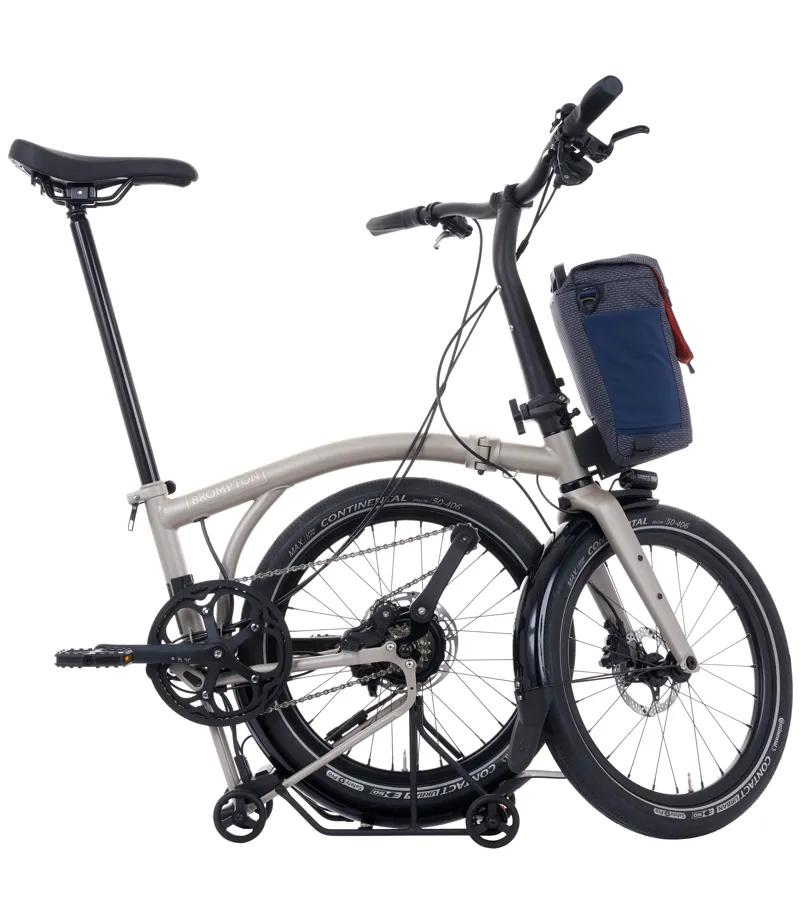 Brompton Electric G Line with Roller Frame 4 Speed Folding Bike 2026 in Traildust White-1