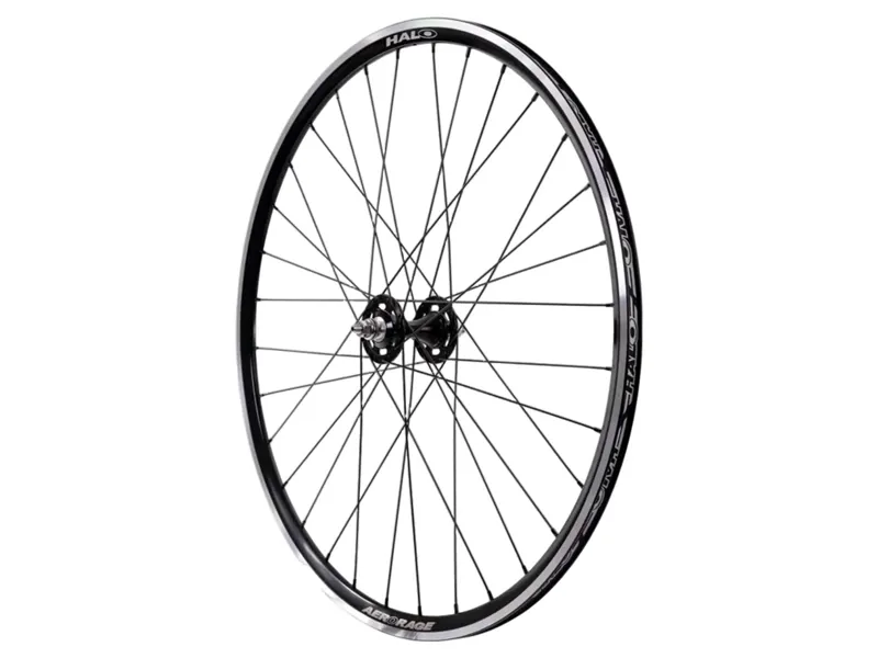 Balfes Bikes Halo Aerorage Track 700c 32H Front Wheel in Black | Free postage over £30, £10 off first order, price match & 0% finance.