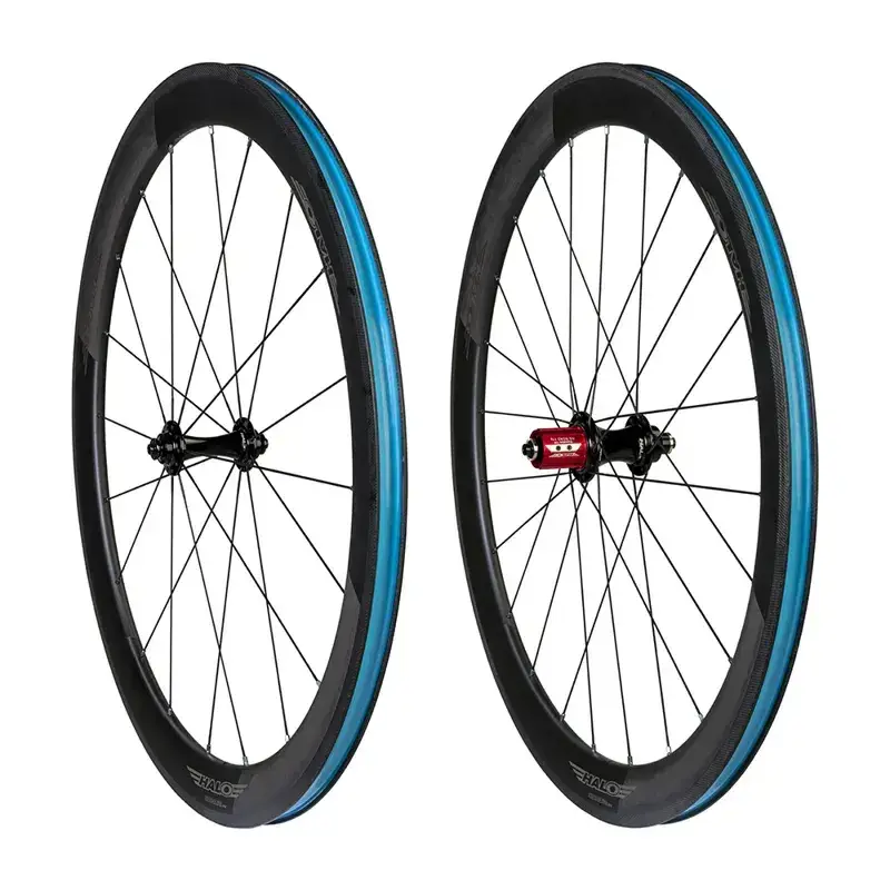 Balfes Bikes Halo Carbaura RC50 RS2 Supadrive 50mm Carbon Rim Brake Wheelset in Black | Free postage over £30, £10 off first order, price match & 0% finance.