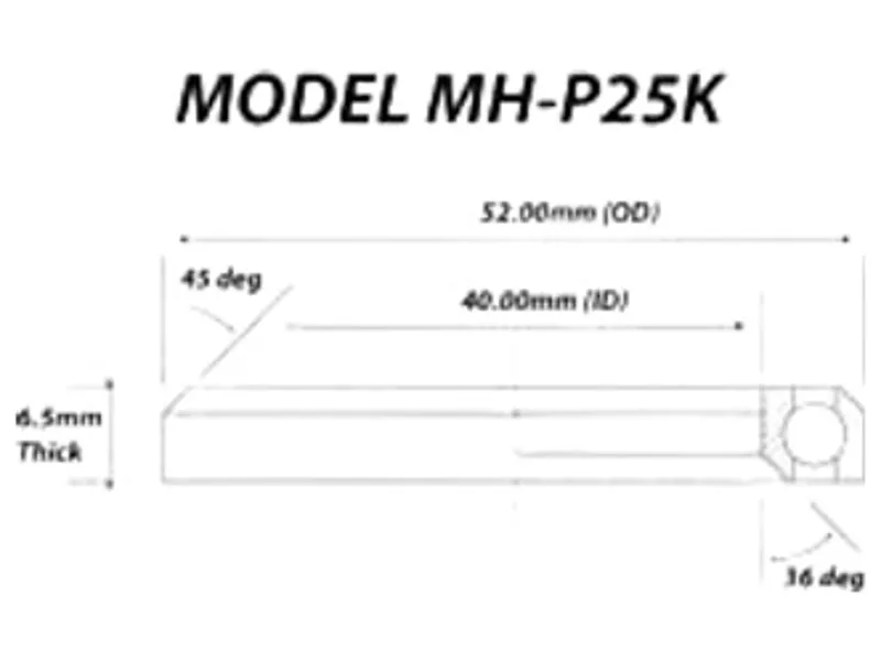 Halt MH-P25K Headset Bearing 52mm x 40mm x 6.5mm 36/45